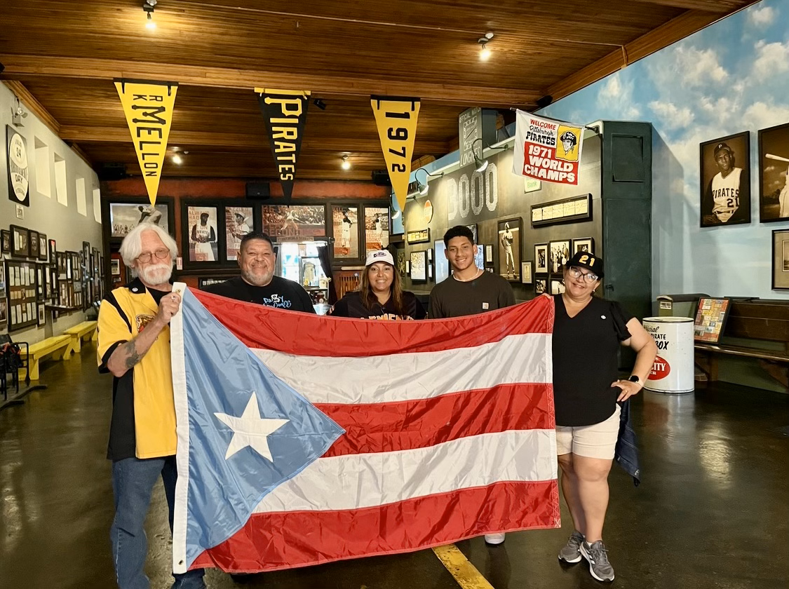 Aida Lozada Rivera (center) during her visit to the Clemente Museum Aida Lozada Rivera (center) during her visit to the Clemente Museum